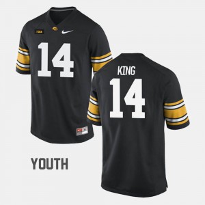 Desmond King Iowa Jersey Black Youth(Kids) #14 College Football 363777-609