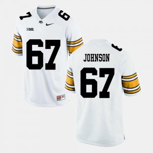 #67 Jaleel Johnson Iowa Jersey Alumni Football Game White For Men's 599097-335