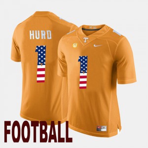 Jalen Hurd UT Jersey For Men Orange #1 US Flag Fashion 499472-742