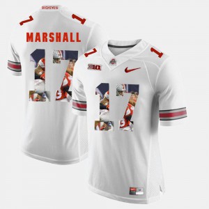 White Pictorial Fashion Mens Jalin Marshall OSU Jersey #17 129549-848