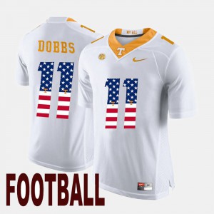 Joshua Dobbs UT Jersey #11 US Flag Fashion For Men's White 559018-270