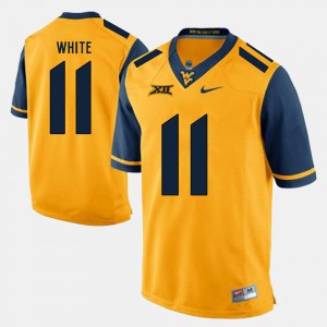 Alumni Football Game Kevin White WVU Jersey Mens #11 Gold 705758-567
