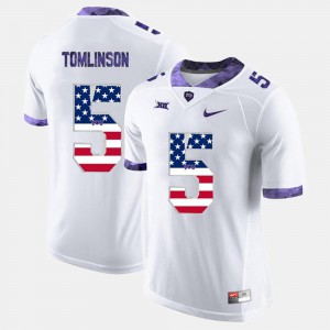 #5 White LaDainian Tomlinson TCU Jersey US Flag Fashion Men's 485891-454
