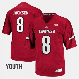 #8 Lamar Jackson Louisville Jersey For Kids College Football Red 452465-750