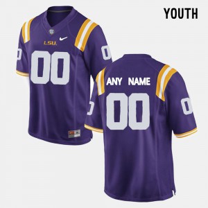 LSU Customized Jersey Youth College Limited Football Purple #00 938192-682
