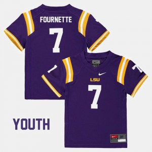 Leonard Fournette LSU Jersey College Football #7 Youth Purple 739478-994