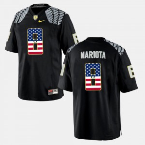 Black Marcus Mariota Oregon Jersey #8 Men US Flag Fashion 320698-530