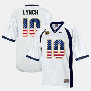 US Flag Fashion Mens #10 Marshawn Lynch Cal Bears Jersey White 256382-166