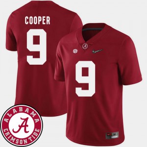 College Football 2018 SEC Patch Amari Cooper Alabama Jersey Crimson #9 For Men's 159052-215