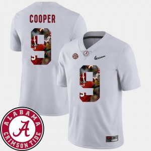 #9 Amari Cooper Alabama Jersey Pictorial Fashion White For Men's Football 609213-433