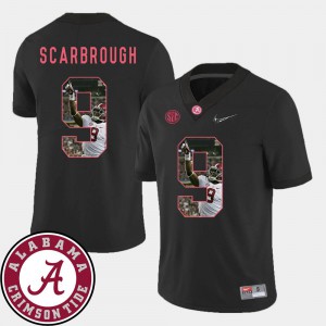 Football #9 Pictorial Fashion For Men's Black Bo Scarbrough Alabama Jersey 498449-310
