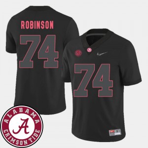 Cam Robinson Alabama Jersey Black College Football #74 2018 SEC Patch Men 491673-993