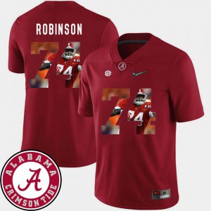 Crimson Football Cam Robinson Alabama Jersey For Men Pictorial Fashion #74 718777-347