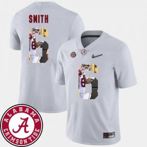 Football White Pictorial Fashion For Men's #6 DeVonta Smith Alabama Jersey 660619-674