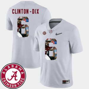 Ha Ha Clinton-Dix Alabama Jersey #6 Men Football White Pictorial Fashion 566367-742