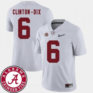 White #6 For Men's Ha Ha Clinton-Dix Alabama Jersey College Football 2018 SEC Patch 886258-244
