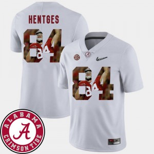Pictorial Fashion White Football #84 Hale Hentges Alabama Jersey Men 778853-212