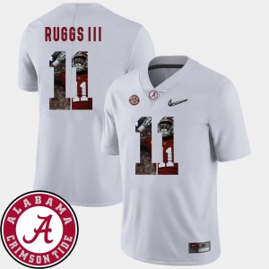 Men White Football Pictorial Fashion #11 Henry Ruggs III Alabama Jersey 904345-314
