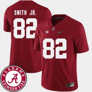 Crimson Irv Smith Jr. Alabama Jersey 2018 SEC Patch #82 College Football For Men's 812824-279