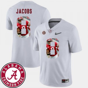 Football Mens Josh Jacobs Alabama Jersey Pictorial Fashion White #8 375042-386