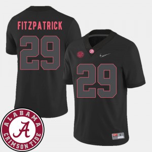 Black 2018 SEC Patch #29 College Football Minkah Fitzpatrick Alabama Jersey Mens 916501-777