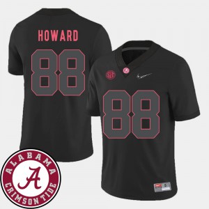 For Men's #88 Black College Football 2018 SEC Patch O.J. Howard Alabama Jersey 663542-367