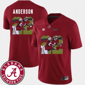 Ryan Anderson Alabama Jersey Football Pictorial Fashion For Men's Crimson #22 396902-812