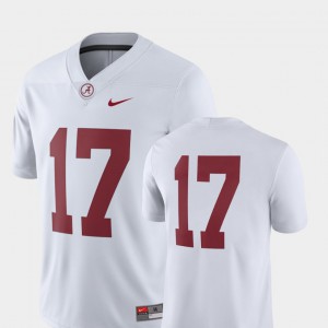 Alabama Jersey Mens #17 2018 Game College Football White 668704-254