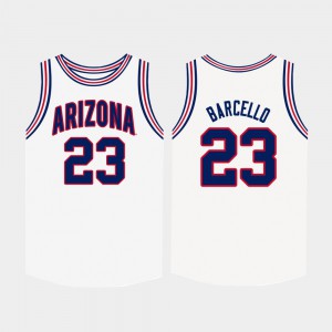 White Alex Barcello Arizona Jersey College Basketball Men #23 230831-257
