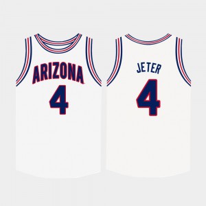 Chase Jeter Arizona Jersey #4 White Men College Basketball 410786-822