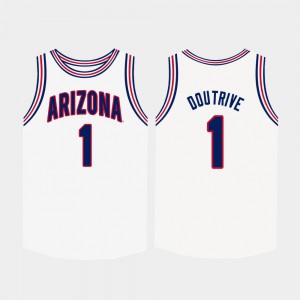 Devonaire Doutrive Arizona Jersey White For Men's College Basketball #1 775493-307
