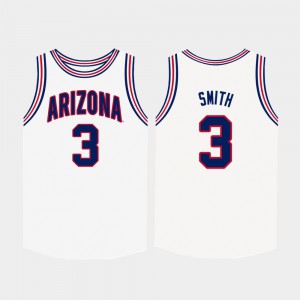 White For Men's Dylan Smith Arizona Jersey College Basketball #3 452619-828