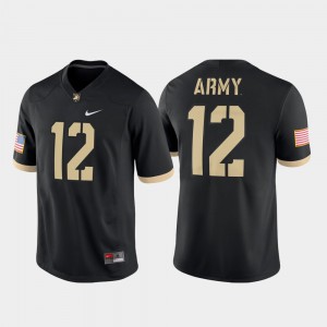 #12 Black College Football Men's Game Army Jersey 942243-250
