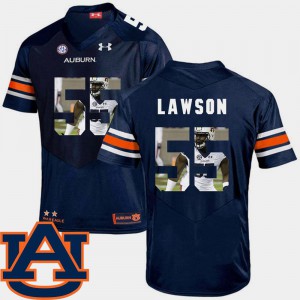 Navy Carl Lawson Auburn Jersey Pictorial Fashion Football Men's #55 604016-672