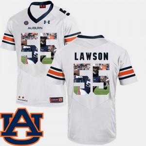 #55 White Carl Lawson Auburn Jersey For Men Pictorial Fashion Football 569353-304