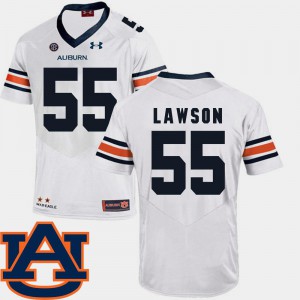 College Football White SEC Patch Replica Carl Lawson Auburn Jersey Men #55 887663-796