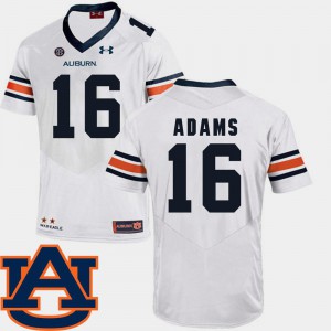 SEC Patch Replica Devin Adams Auburn Jersey #16 White College Football Men's 379649-128