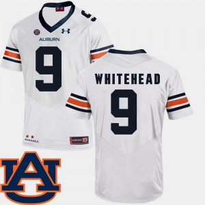 Men College Football SEC Patch Replica White #9 Jermaine Whitehead Auburn Jersey 506698-112