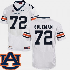 Shon Coleman Auburn Jersey #72 College Football White SEC Patch Replica Mens 518741-966