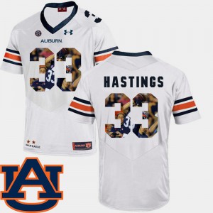 White Football Will Hastings Auburn Jersey Mens Pictorial Fashion #33 536728-350
