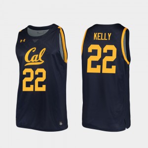 2019-20 College Basketball #22 Men Navy Andre Kelly Cal Bears Jersey Replica 240182-610