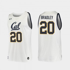 For Men's #20 2019-20 College Basketball Replica Matt Bradley Cal Bears Jersey White 893389-697