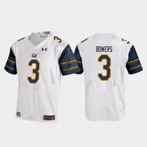 College Football #3 Replica For Men's White Ross Bowers Cal Bears Jersey 705210-601