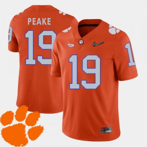 Charone Peake Clemson Jersey For Men 2018 ACC #19 Orange College Football 227671-311