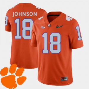 Mens 2018 ACC #18 Jadar Johnson Clemson Jersey College Football Orange 675490-786