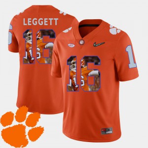 #16 Jordan Leggett Clemson Jersey Football Pictorial Fashion For Men Orange 904251-430