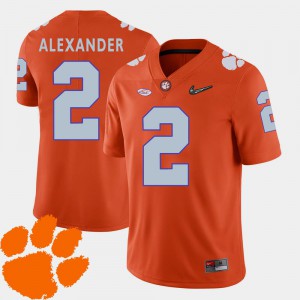 Mackensie Alexander Clemson Jersey 2018 ACC Orange College Football For Men's #2 554357-517