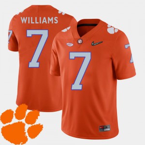 2018 ACC College Football Orange Mike Williams Clemson Jersey For Men's #7 848452-932