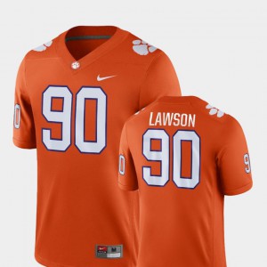 #90 Game For Men's Shaq Lawson Clemson Jersey Orange College Football 853197-117