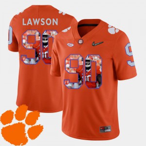 Shaq Lawson Clemson Jersey Orange Football #90 Pictorial Fashion For Men 110600-949